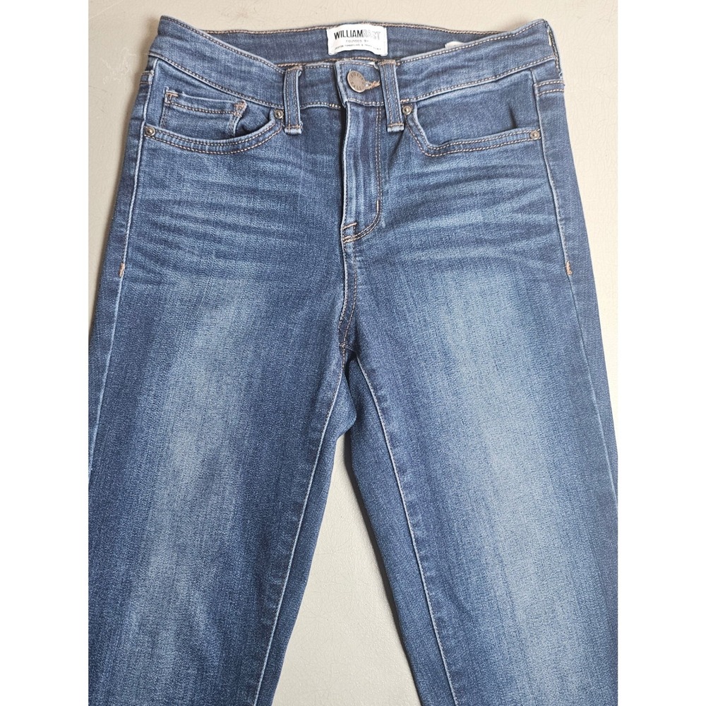 William Rast Perfect Skinny Jeans Womens 25 Dark Wash Stretch Denim Mid Rise - Picture 2 of 12